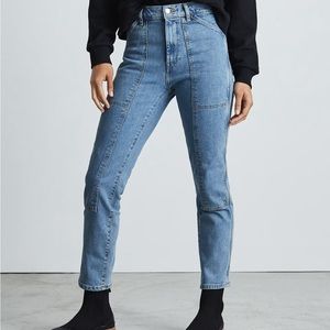 NWT Everlane The Utility Cheeky Jean in Washed Blue 23